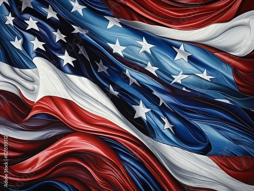 Superb Grunge style american flag background