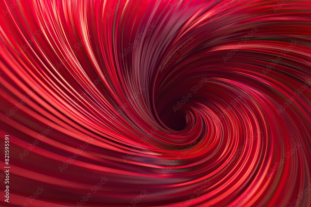 Fototapeta premium Crimson red swirling gradient lines abstract background. Innovative visualization.