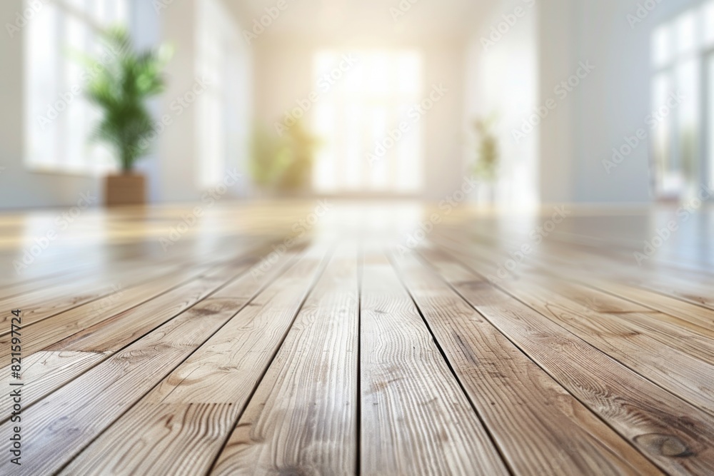 Interior background with wooden floor created with generative ai Interior background with wooden floor created with generative ai