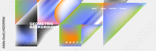 Colorful gradients with abstract geometric shapes. Vector Illustration For Wallpaper, Banner, Background, Card, Book Illustration, landing page