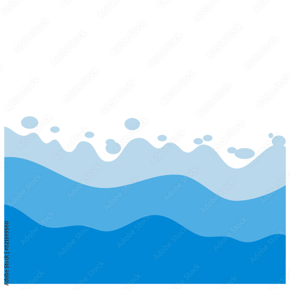 Ocean Waves Vector Art