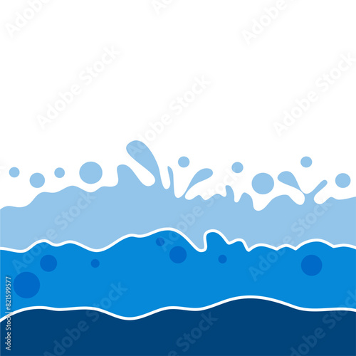 Wallpaper Mural Abstract Ocean Waves Illustration Torontodigital.ca