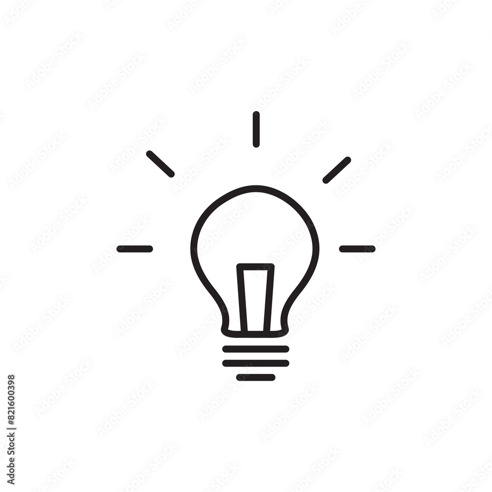 Idea lamp line icon, simple flat trendy style illustration for web and app on white background..eps Idea lamp line icon, simple flat trendy style illustration for web and app on white background..eps