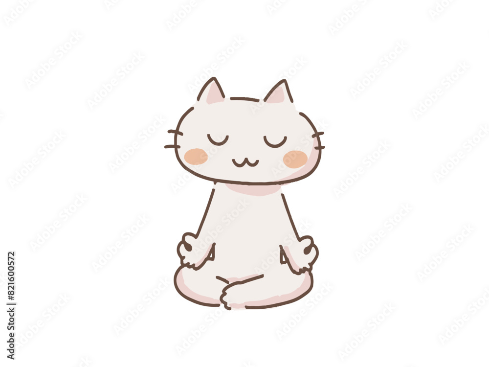 ヨガをするかわいい猫 ヨガをするかわいい猫
