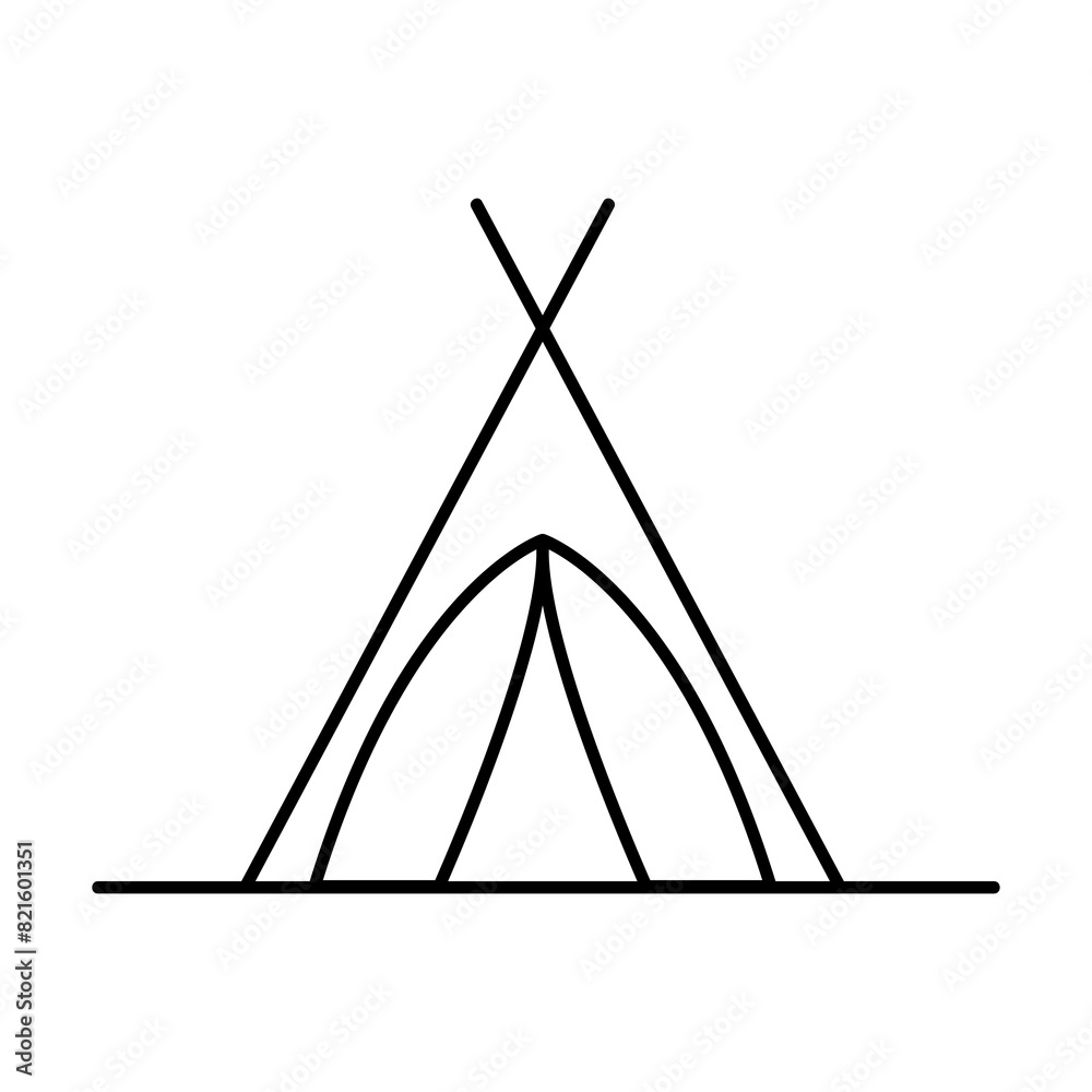 Tent line icon, vector flat simple illustration for web and app on white background..eps Tent line icon, vector flat simple illustration for web and app on white background..eps