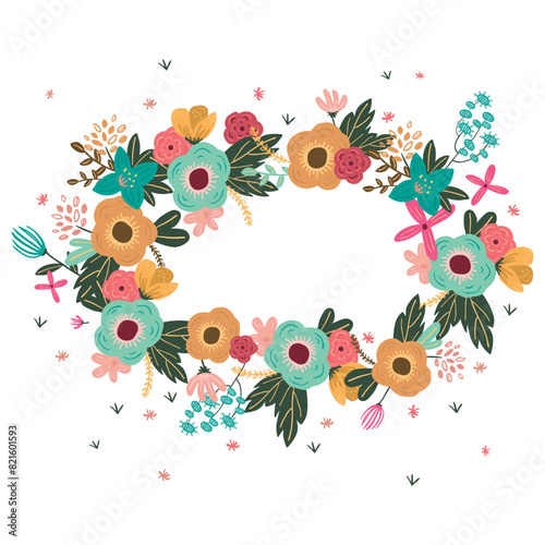 Floral wreath design
