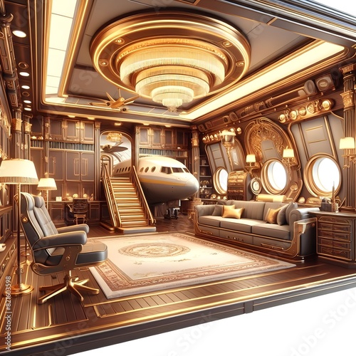 Interior of Luxury limousine photo