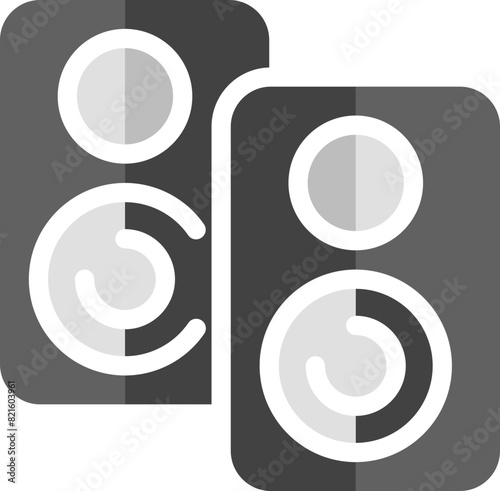 Speaker Flat icon. Vector illustration. For sign, symbol, web graphics, infographics. 