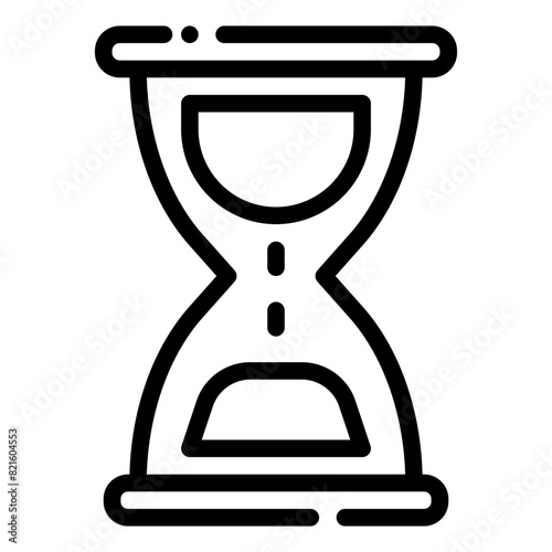 Sand Clock Icon in Line Style