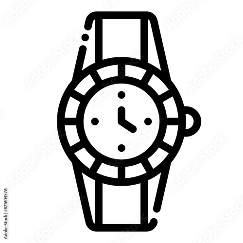Wristwatch Icon in Line Style