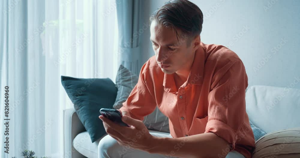 A man uses his smartphone smiles. Connection brings joy Connection through technology. Connection enhances life, fostering positive interactions, relationships, experiences. connectivity everyday life