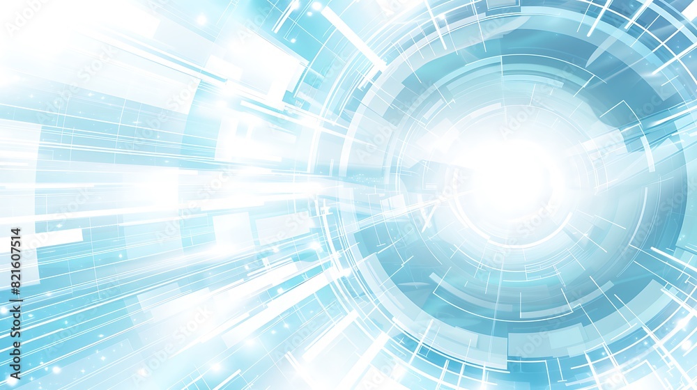 Abstract blue background with digital technology and futuristic elements Abstract blue background with digital technology and futuristic elements