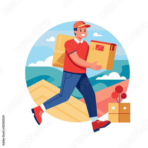 delivery person delivering a package