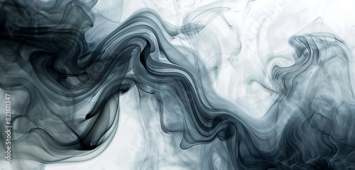 Ethereal swirls of liquid smoke form an abstract background with mesmerizing patterns. 
