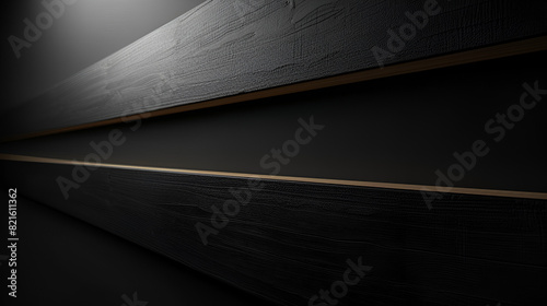fondo negro con diseño elegante y sofisticado efecto madera con lineas doradas cuadro decorativo lienzo para diseño