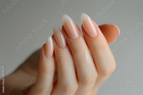 Female hands with manicure isolated on white