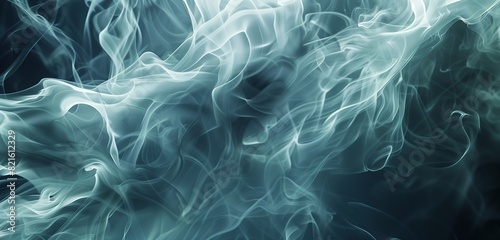 Ethereal swirls of liquid smoke form an abstract background with mesmerizing patterns. 