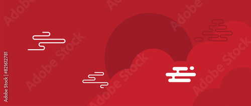 Happy Chinese new year background vector. red wallpaper design for ads, banner, poster and envelop cover.