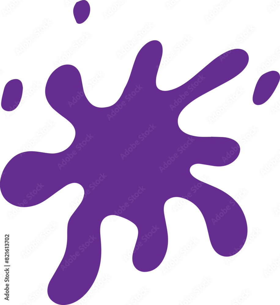 Purple blot paint splash illustration