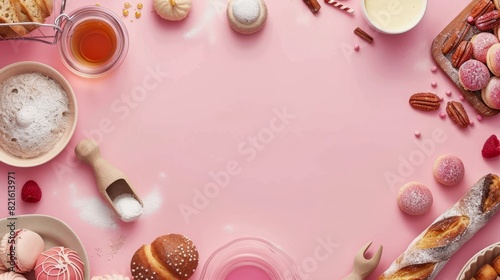 World baking day background concept with copy space