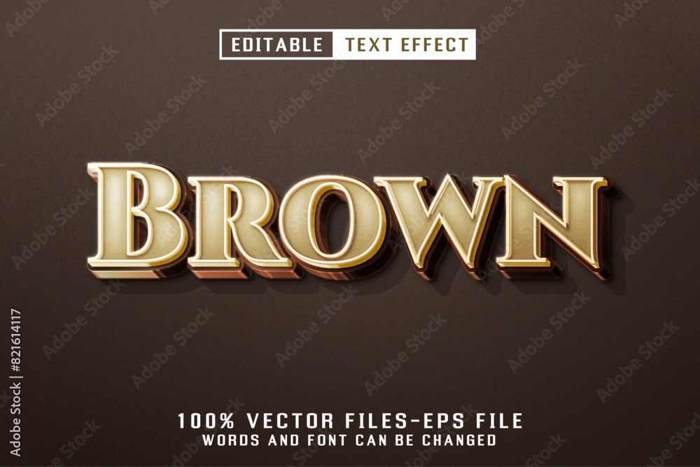 Brown Editable Text Effect