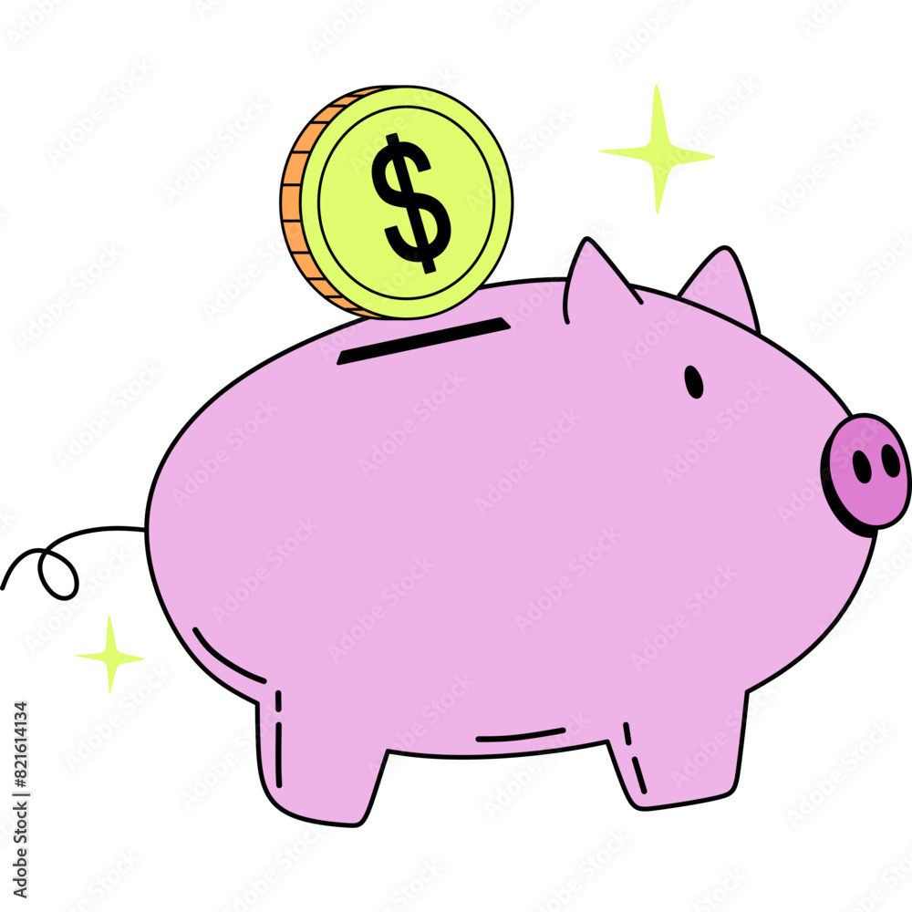 Obraz premium Hand Drawn Finance Icon