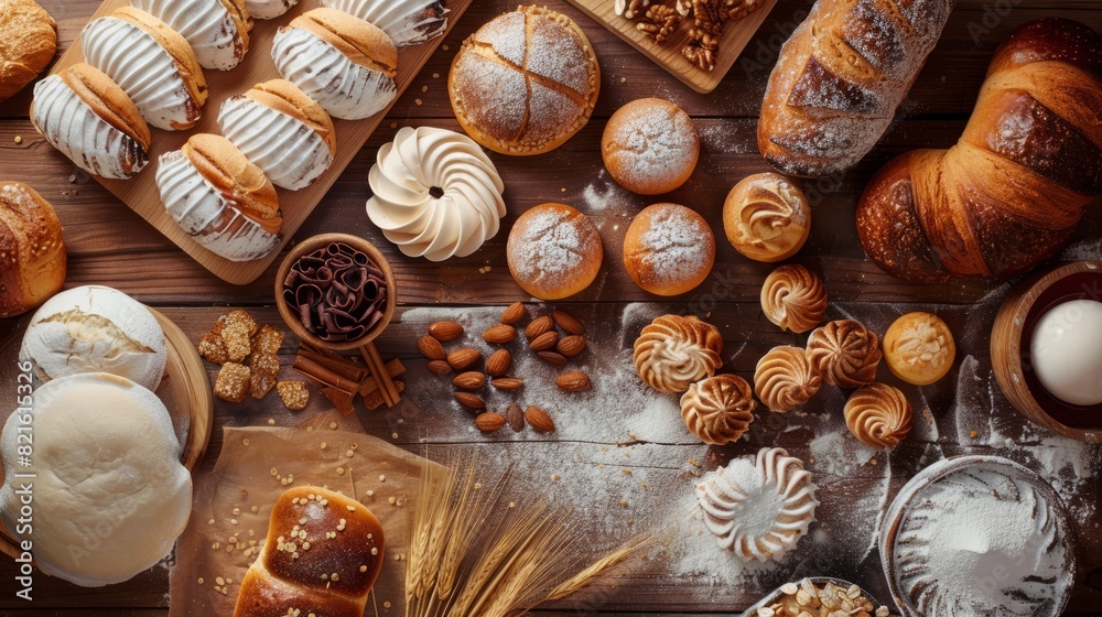 World baking day background concept with copy space World baking day background concept with copy space