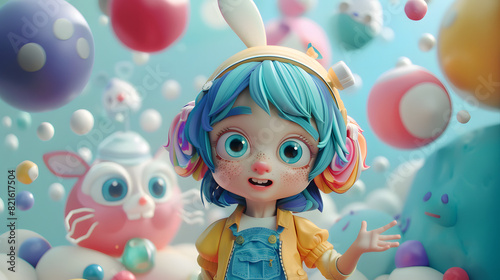 Wallpaper Mural The girl is smiling and he is happy Torontodigital.ca