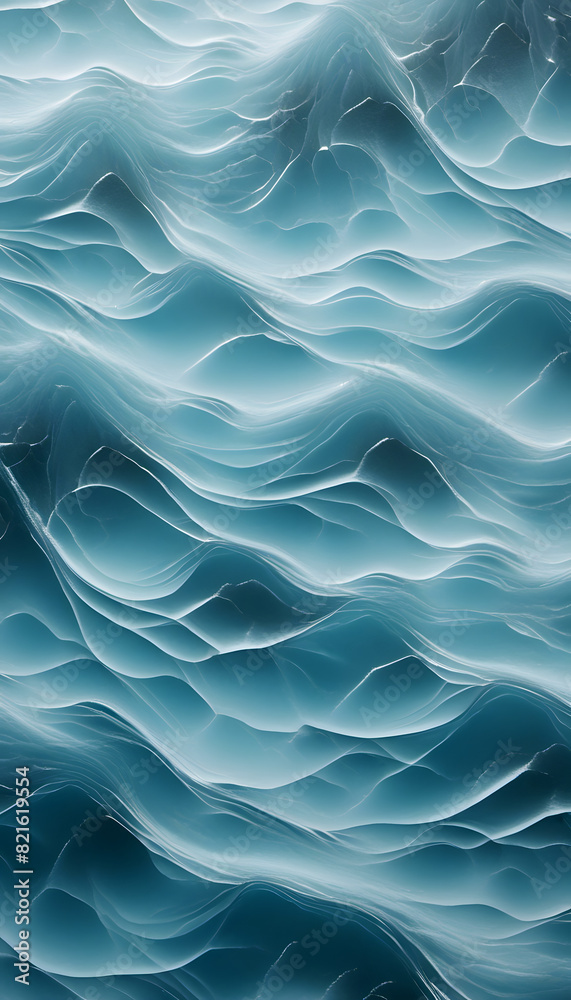 Abstract digital art depicting fluid, wave-like patterns in shades of blue and white, resembling ocean waves or flowing water. Abstract digital art depicting fluid, wave-like patterns in shades of blue and white, resembling ocean waves or flowing water.