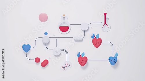 animated flowchart of the body's glucose metabolism process photo