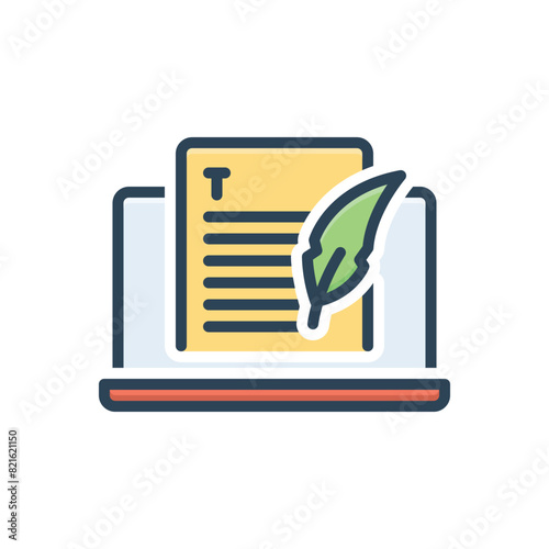 Color illustration icon for blog 