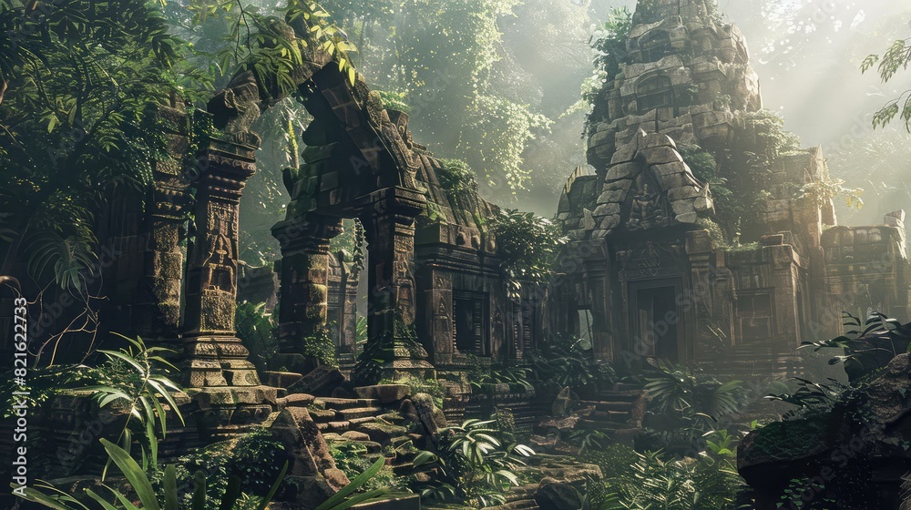 Obraz premium Ancient Temple in the Jungle