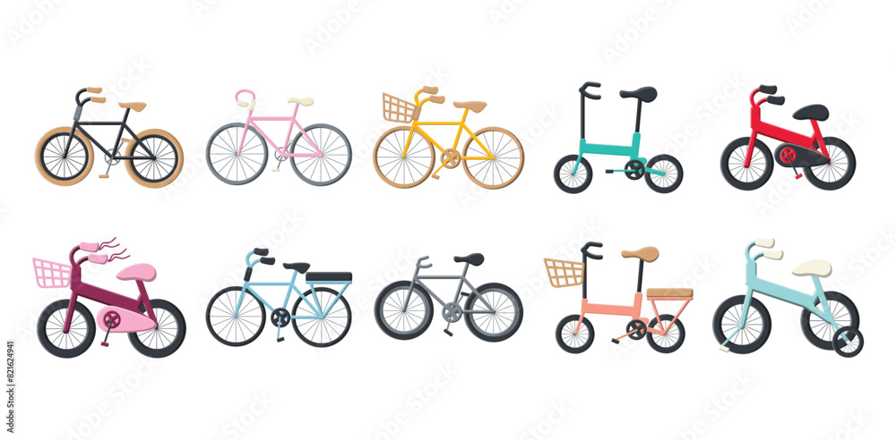 Bicycle Vector Set Bicycle Vector Set