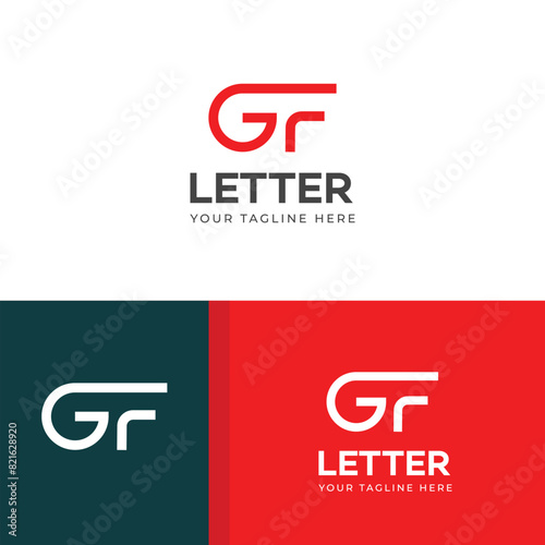 GF, FG letter logo design template elements. Modern abstract digital alphabet letter logo.