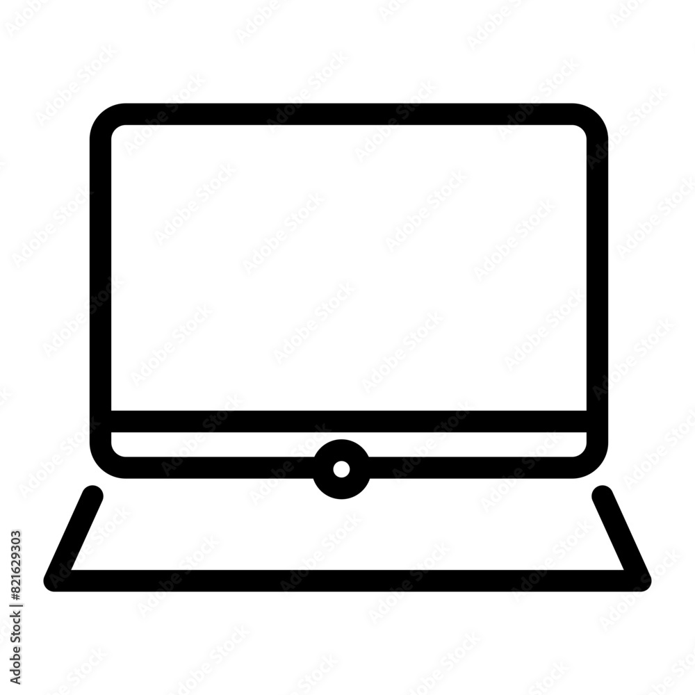 Laptop Line icon. Vector illustration. For sign, symbol, web graphics, infographics. Laptop Line icon. Vector illustration. For sign, symbol, web graphics, infographics.