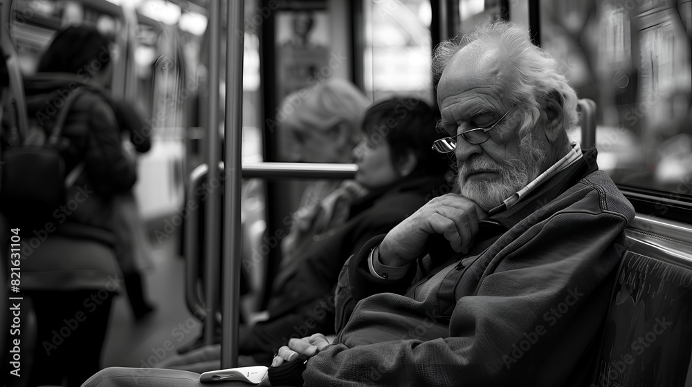 street portrait of old people in black and white street portrait of old people in black and white