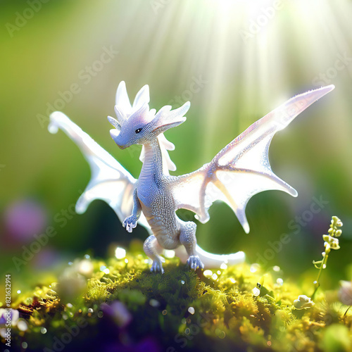 3D furry forest animal with beautiful colors and white background. with Generative AI technology