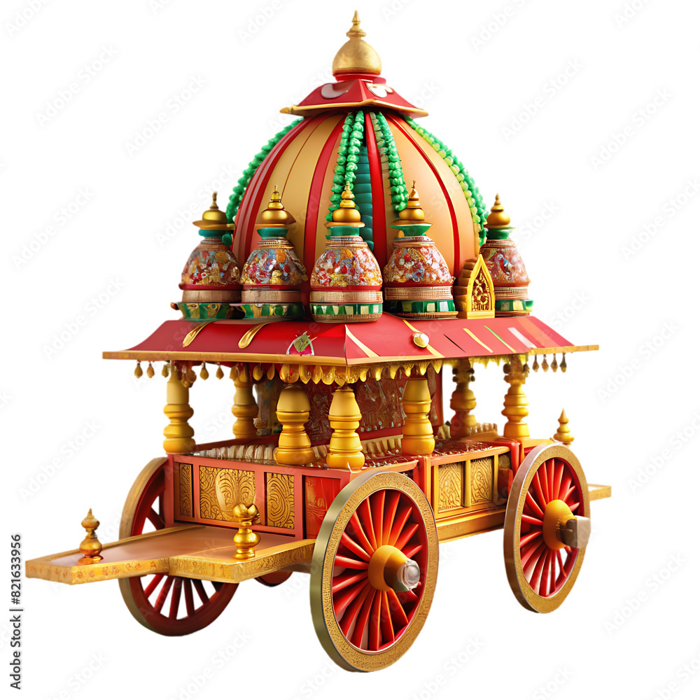 Rath Yatra on transparent background