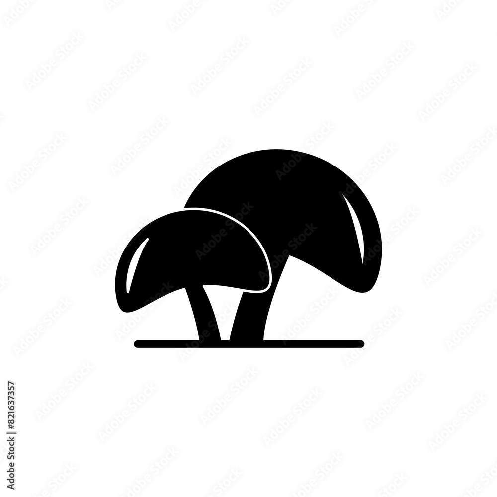 Three mushrooms vector icon. Mushroom plant trendy style vector illustration on white background..eps Three mushrooms vector icon. Mushroom plant trendy style vector illustration on white background..eps