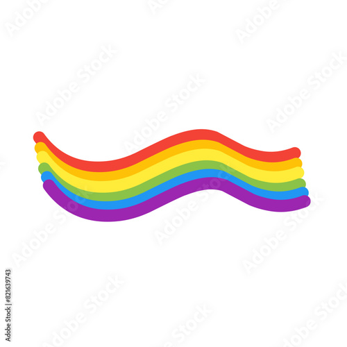 rainbow logo line icon