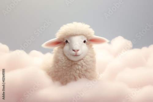 a sheep in the clouds