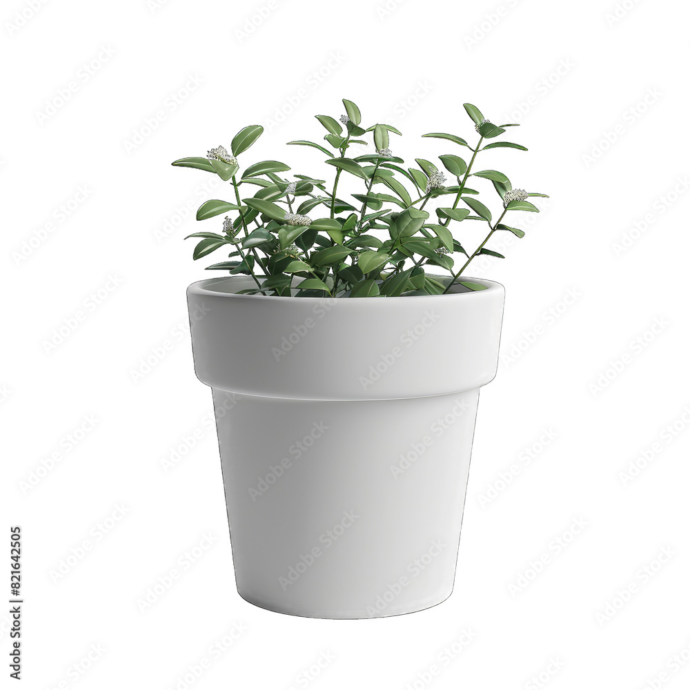 Obraz premium White empty flower pot isolated on white background
