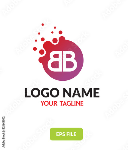 BB logo for company with buble element and modern design
