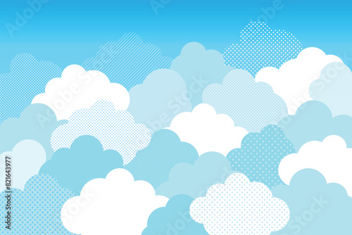 背景画像 バックグラウンド 素材 サマー 雲 入道雲 夏 青空 晴れ 夏休み 空