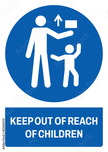 ISO mandatory safety signs_Keep out of reach of children size a4/a3/a2/a1