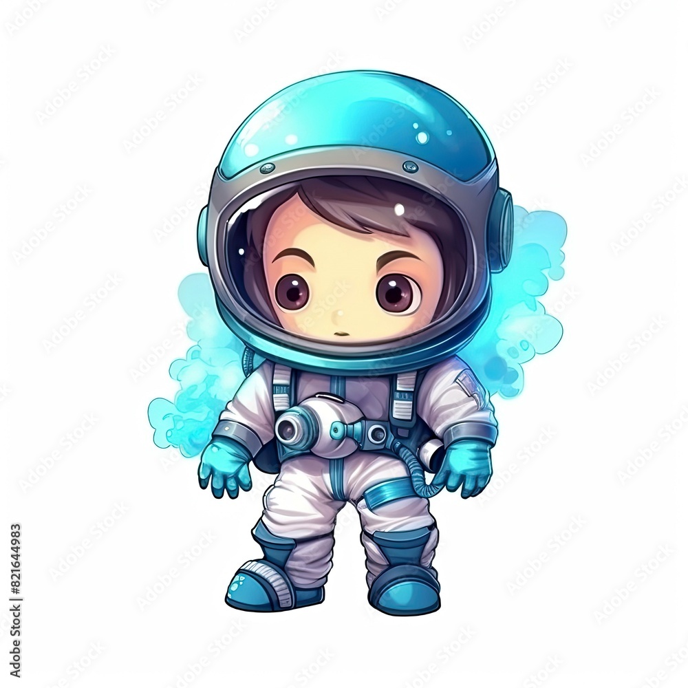 Art illustration Character astronaut isolated background Art illustration Character astronaut isolated background