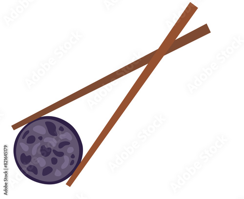 Soondae or sundae, Korean blood sausage. Asian food. Korean cuisine. Korean food