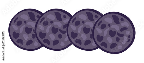 Soondae or sundae, Korean blood sausage. Asian food. Korean cuisine. Korean food