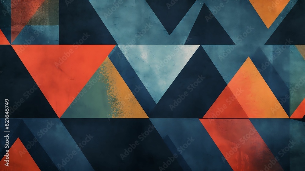 Fototapeta premium Abstract colorful geometric background with triangle pattern