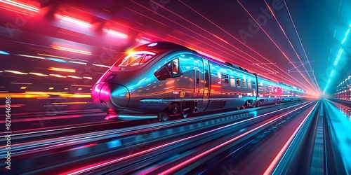 High Speed Train Controlled by Advanced for Fast and Efficient Modern Digital Transportation © Thares2020